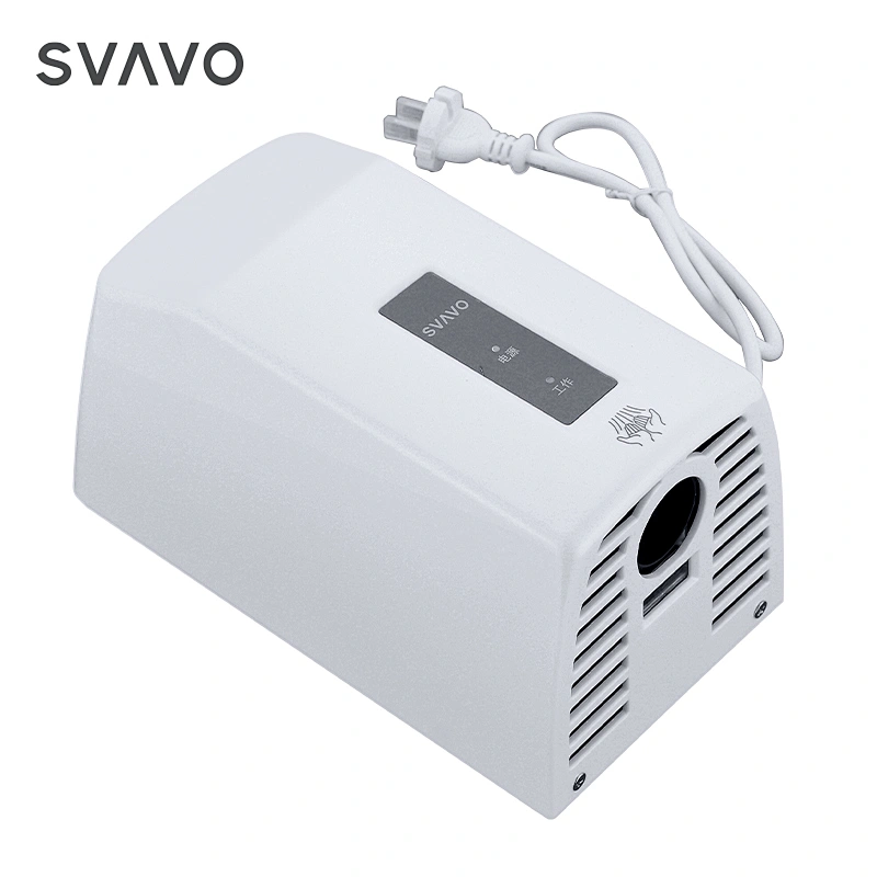 SVAVO modern design wall mounted white silver chrome mini Warm & cool air auto power hand dryers
