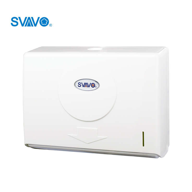 Wall mounted ABS plastic manual Z fold hand paper towel dispenser