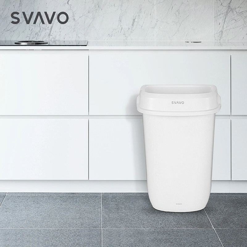 Hot Sale Factory Direct SVAVO 3 Colors Plastic Food Waste Bin Pp Plastic Kitchen Trash Cans