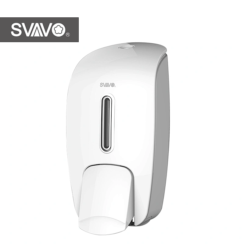 New Arrival Wall Mounted Manual Black Soap Plastic Dispenser