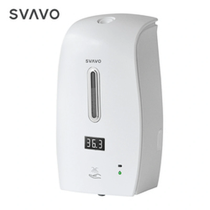 Wall mounted battery operated touchless soap dispenser automatic hand free automatic soap dispenser with thermometer