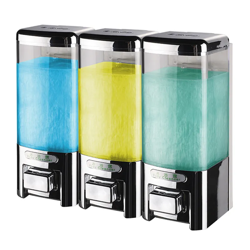 Wall-mounted Manual Soap Dispenser Plastic with Three Chamber V-8503