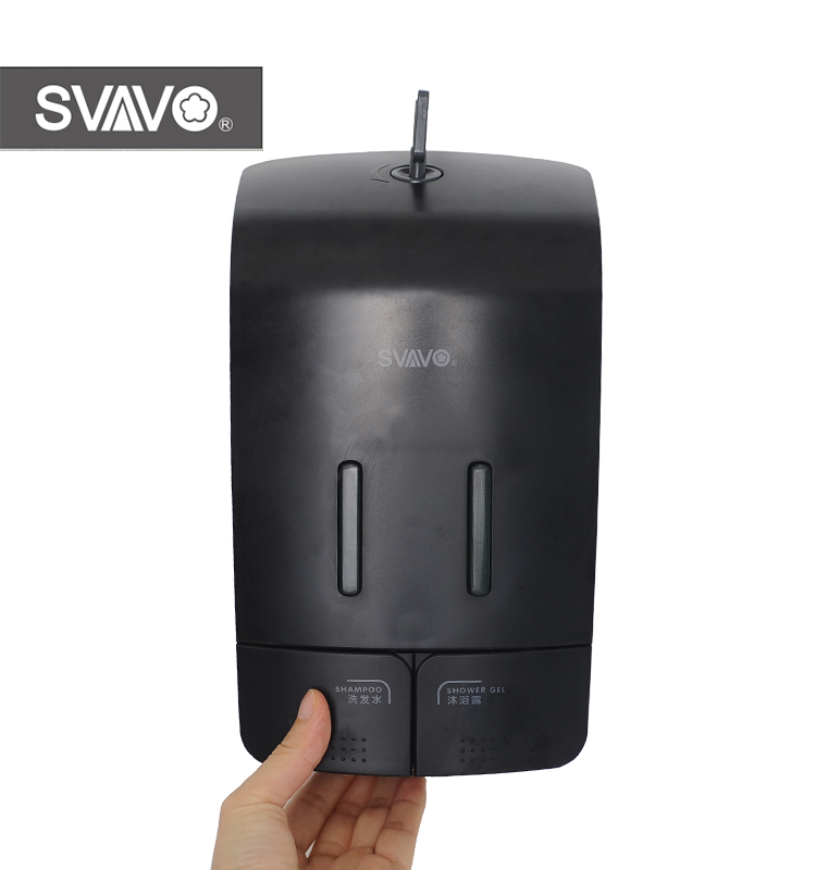New design wall mounted hotel manual ABS plastic liquid soap dispenser