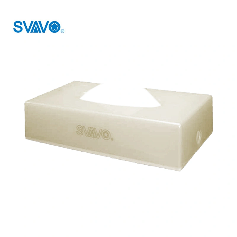 Restaurant Tissue Box Napkin Paper Holder Towel Dispenser Table Stand V-9001 Plastic Load Pieces of Paper White, Black BSCI Auit