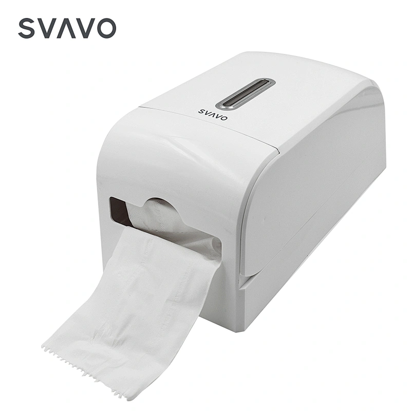 SVAVO ABS Plastic Waterproof Wall Mounted double roll toilet paper dispenser
