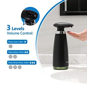 Wholesale White Black ABS Plastic Home Tabletop Automatic Hands-free liquid soap dispenser