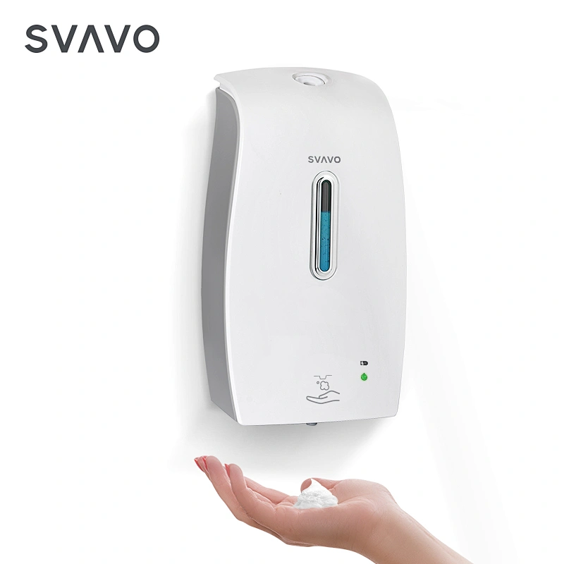 Plastic bathroom accessories toilet wall mounted automatic sensor 600ml hand foam liquid soap dispenser