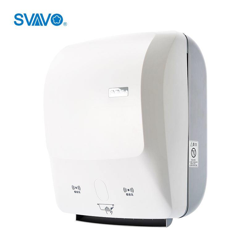 High Capacity Toilet Paper Roll Holder Auto Cut Dispenser