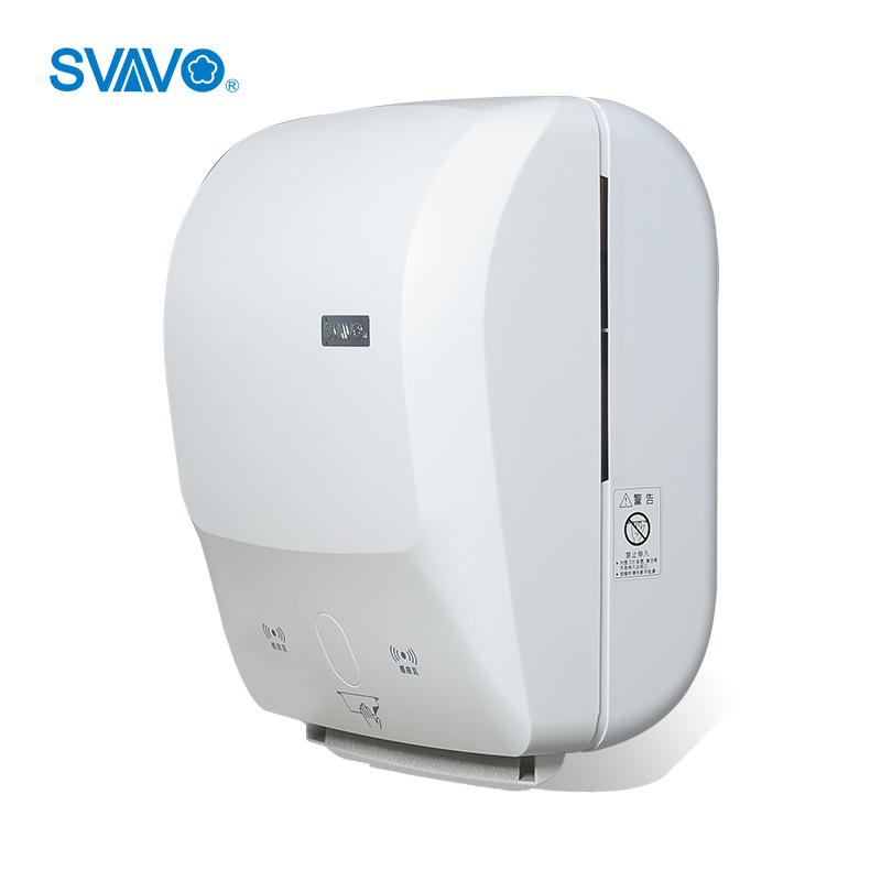 Towel Dispenser Wall Mount Hold Multifold Paper Towels Touchless Paper White Color Auto Cut Paper Dispenser OEM & Distribute