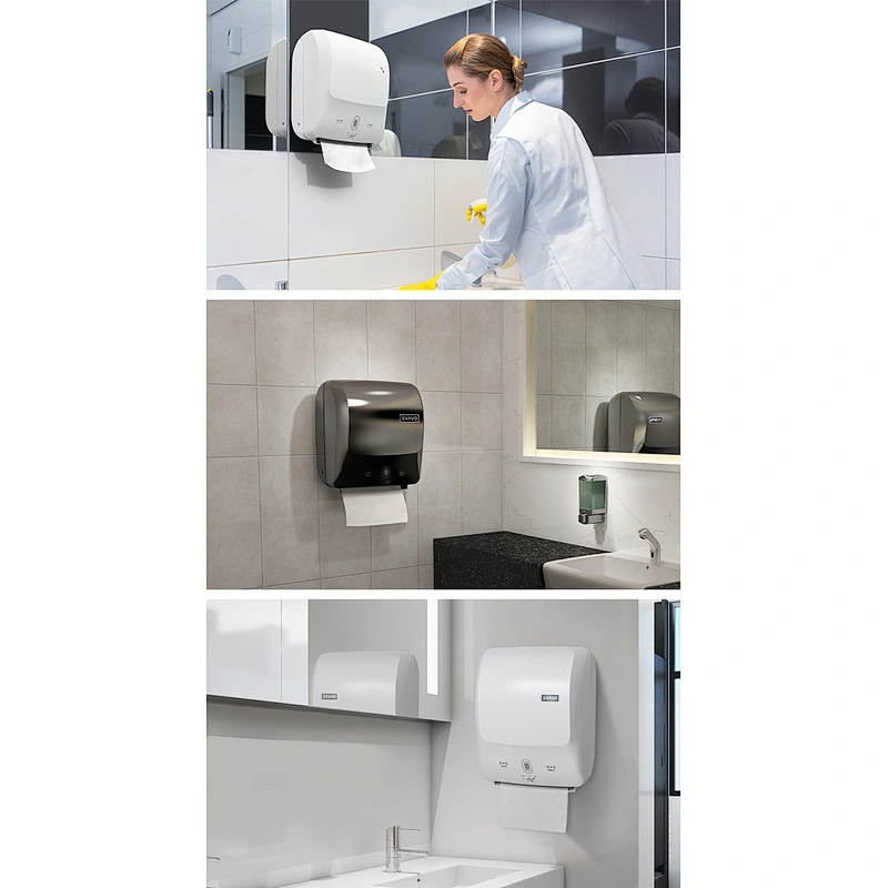 Wall Mounted Automatic Touchless Hand Free Motion Activated Toilet Tissue Roll Paper Towel Dispenser