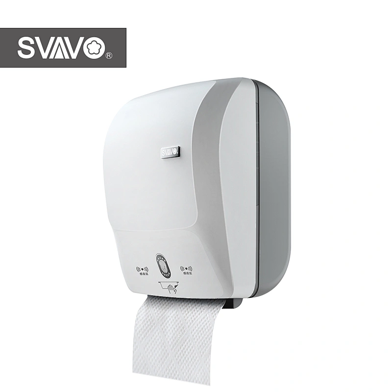 Auto Cut Toilet Sensor Paper Towel Roll Dispenser Paper Holders Wall Mounted Tissue Holder Free Spare Parts Plastic PL-151064