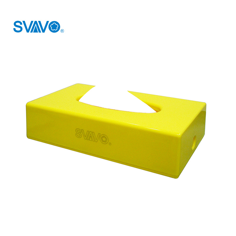 Restaurant Tissue Box Napkin Paper Holder Towel Dispenser Table Stand V-9001 Plastic Load Pieces of Paper White, Black BSCI Auit