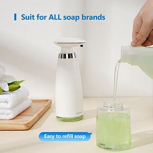 Waterproof induction IPX4 tabletop infrared sensor hand soap liquid dispenser touchless 350ml automatic liquid soap dispenser