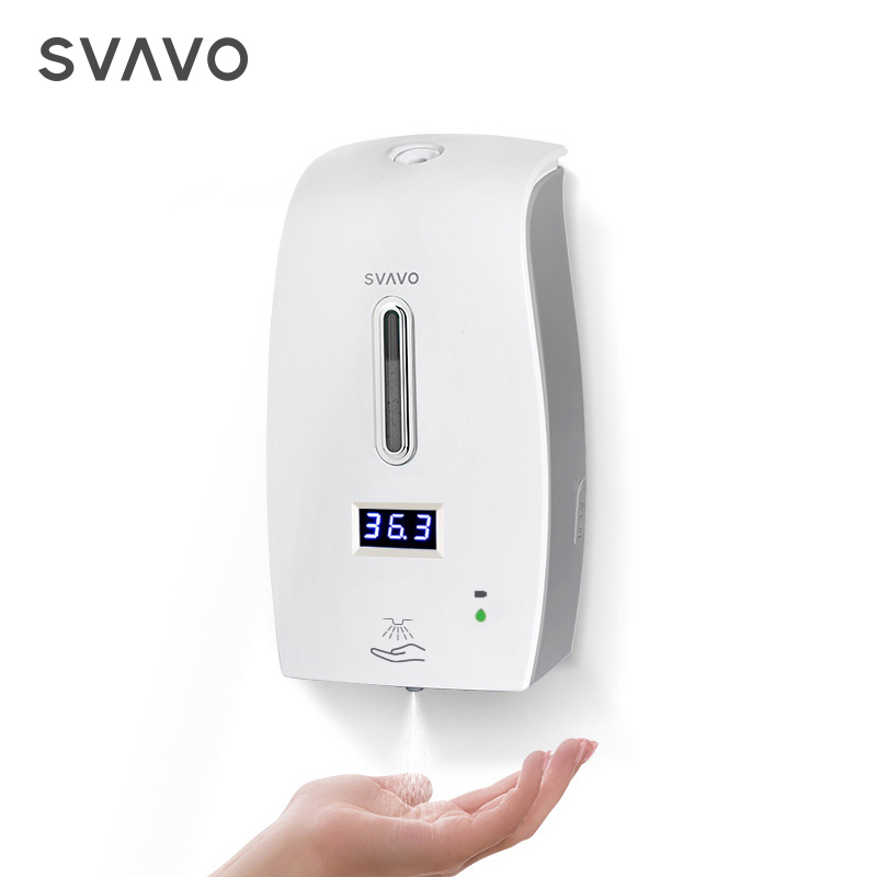 SVAVO Thermometer & Automatic Liquid Soap Dispenser Intelligent Sensor Automatic Thermometer Soap Dispenser