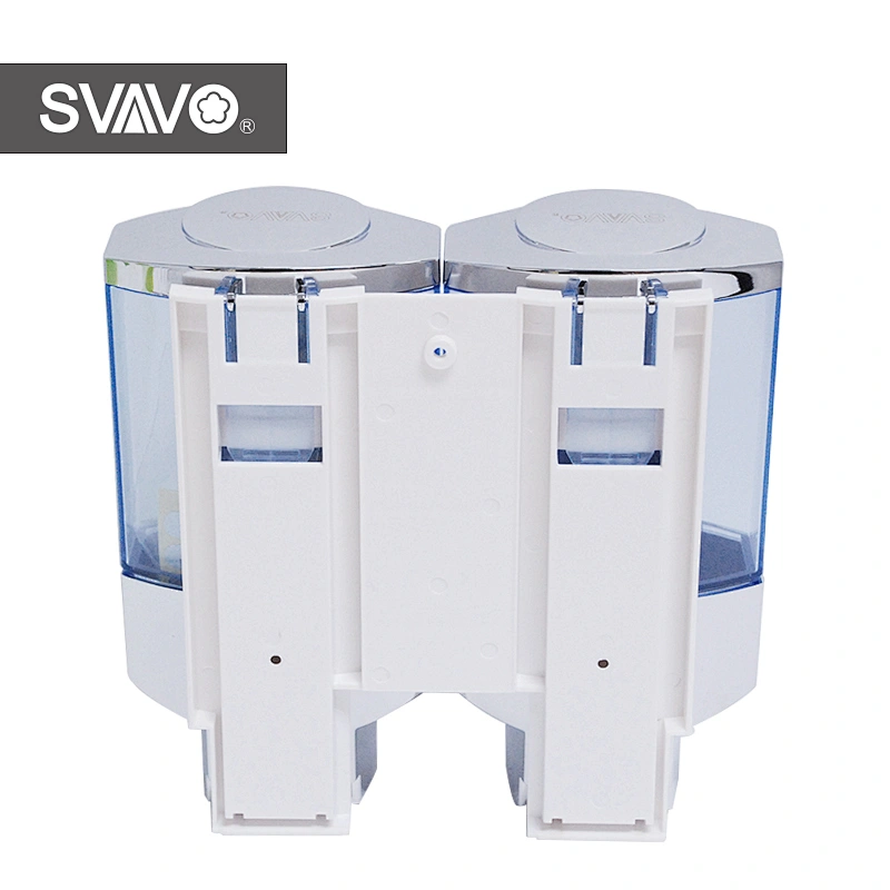 Hotel Wall Mounted Double Soap Dispenser 350ML*2 for Shampoo and Shower Gel