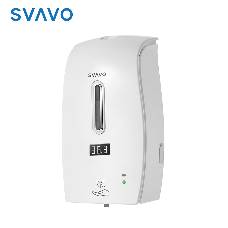 SVAVO electric soap dispenser with thermometer body temperature with battery for hotel- air port-school