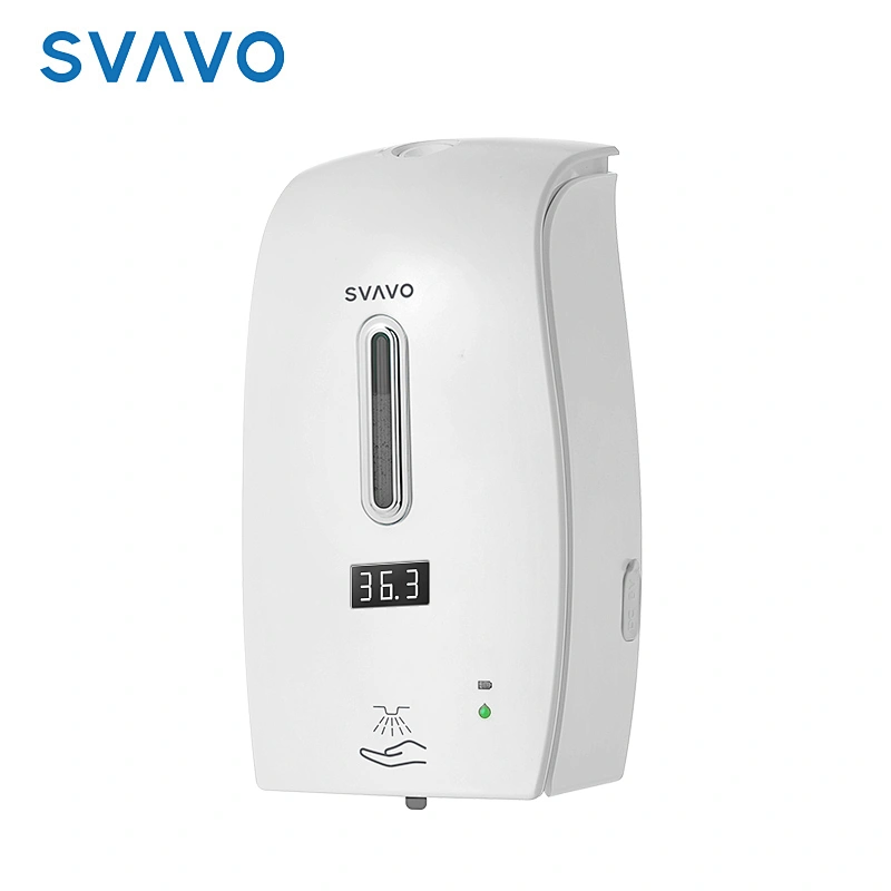 SVAVO electric soap dispenser with thermometer body temperature with battery for hotel- air port-school