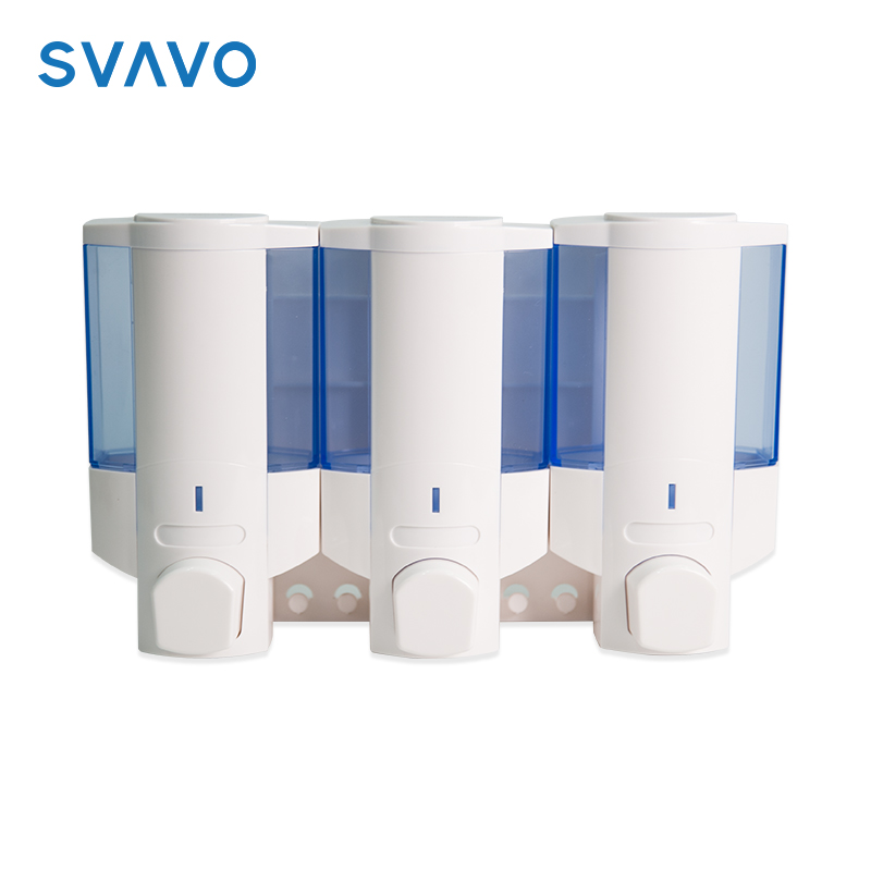 Wholesale clear bathroomABS wall mounted shampoo shower soap dispenser