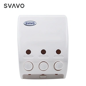 SVAVO Sanitary Hotel Rooms Manual Triple Wall Mount Liquid Soap Dispenser