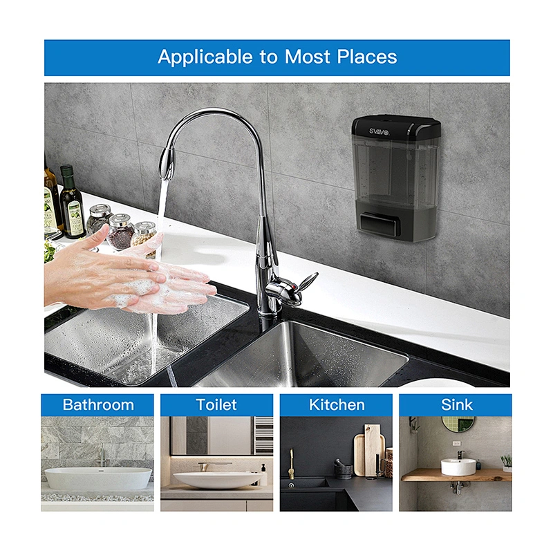 plastic manual liquid hand wall mounted soap dispenser with cheap price large for hotel