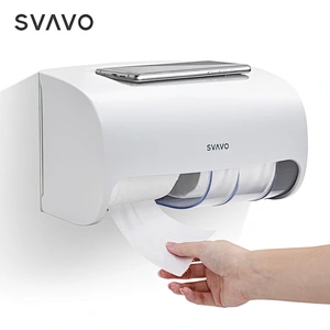 Wholesale Bathroom accessories wall hanging Tissue paper Holder Toilet Double Roll Paper towel Dispenser