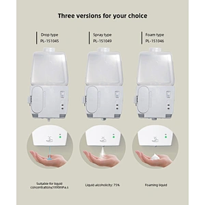 Bathroom Toilet Wall mount Hands touch free Gel Spray Foam pump hand Santiizer Liquid Soap Dispenser