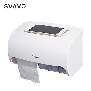 Restaurant ABS plastic high quality double toilet roll tissue paper dispenser with cover