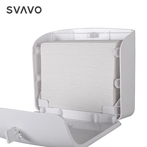 SVAVO White Black plastic ABS wall mounted kitchen toilet waterproof multifolded paper tissue dispenser
