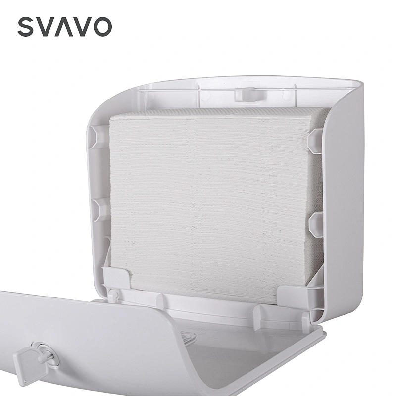 SVAVO White Black plastic ABS wall mounted kitchen toilet waterproof multifolded paper tissue dispenser