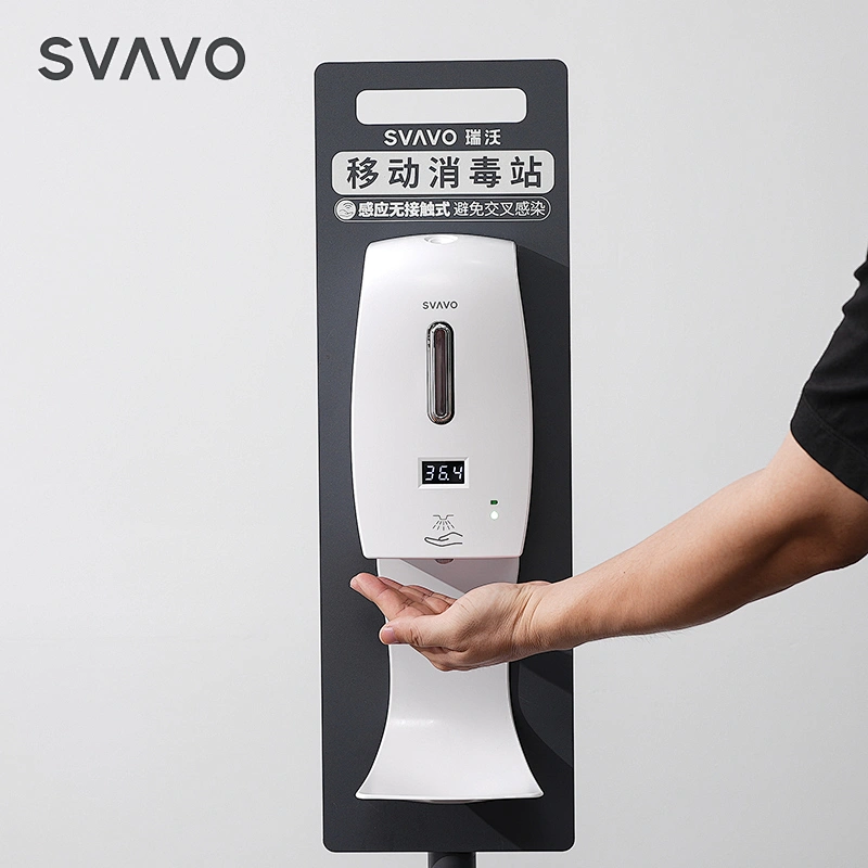 Wall mounted battery operated touchless soap dispenser automatic hand free automatic soap dispenser with thermometer