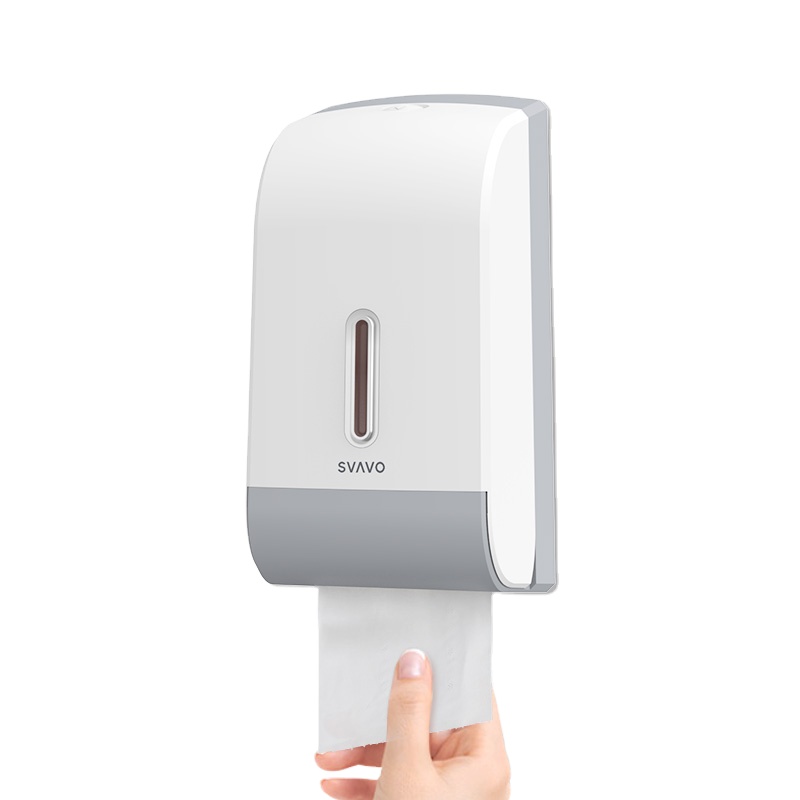 Good Quality ABS Hand Towel Dispenser Toilet Tissue Dispenser for Restaurant Wall Mounted Compact Dual Roll Paper Dispenser