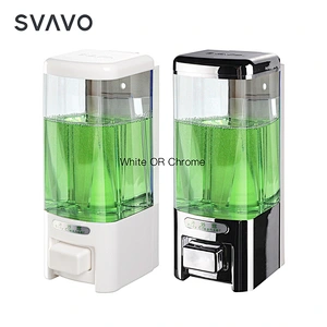 New Household Bathroom Wall Mounted Chrome Manual Liquid Soap Dispenser