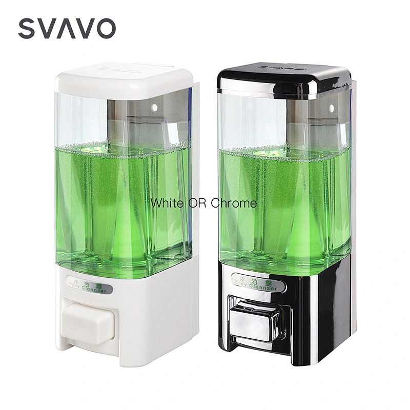 New Household Bathroom Wall Mounted Chrome Manual Liquid Soap Dispenser