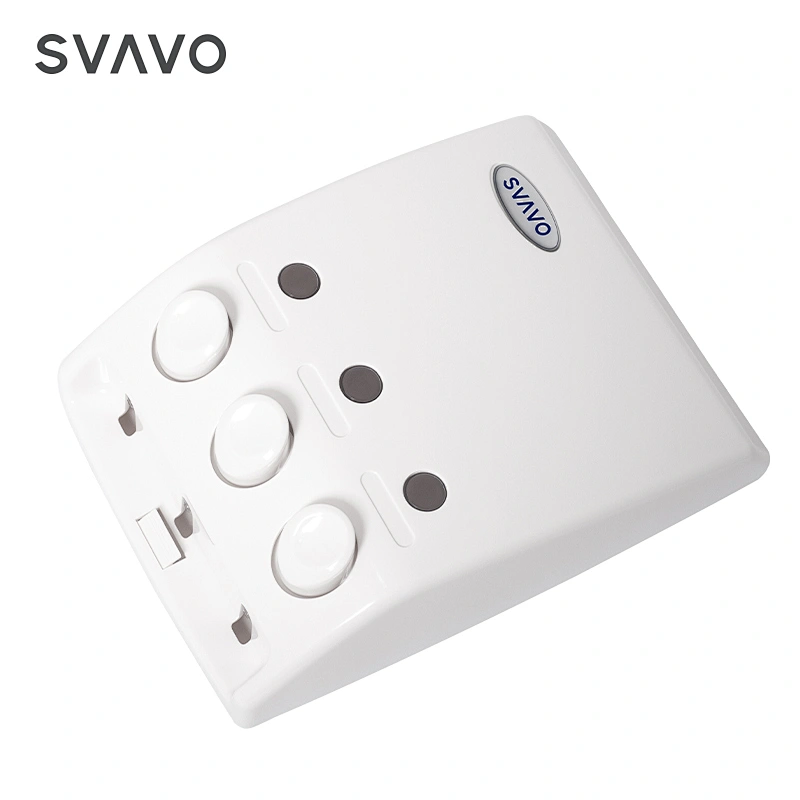 SVAVO Bathroom Wall Mounted Triple Soap Pump Hotel Manual Liquid Gel Shower Shampoo Dispenser