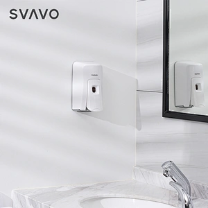 SVAVO ABS Plastic White Hand Press Soap Dispenser Wall-mounted Hand Sanitizer Dispenser