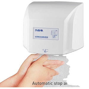 High speed hotel bathroom plastic abs electric infrared sensor automatic wall mounted hand dryer