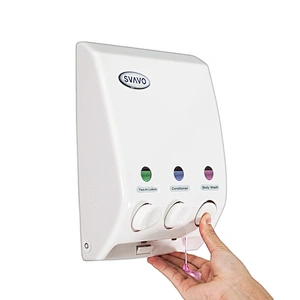 Hot sell SVAVO waterproof wall mount White modern design shower soap dispenser
