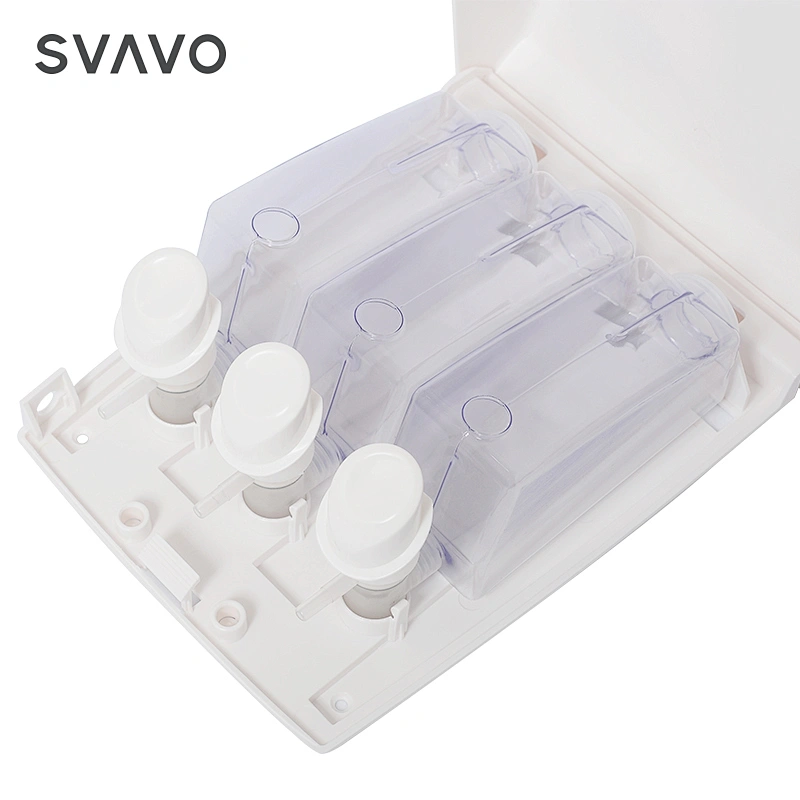 Triple Soap Dispenser Plastic Hotel Bathroom Manual Soap Dispenser