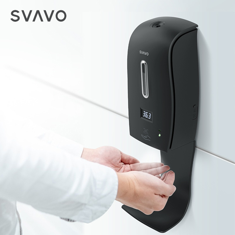 SVAVO Ready to ship drop shipping factory price OEM good design plastic ABS white Hand foam soap dispensers with thermodetector