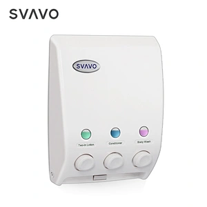SVAVO 400ml Triple Chamber Wall Mounting Shower Soap Dispenser