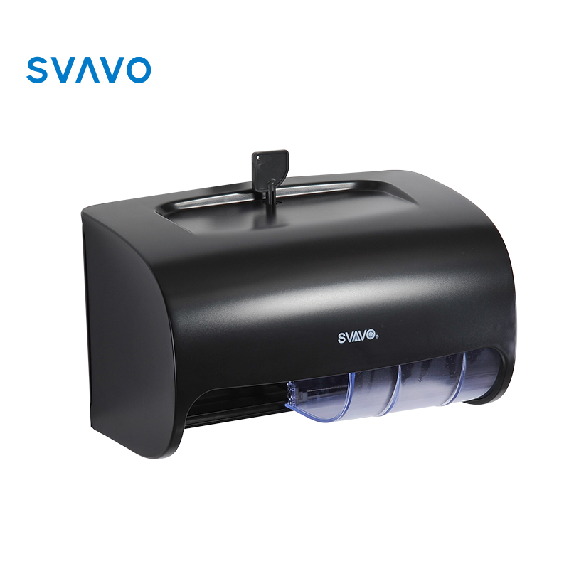 Wall mounted toilet tissue paper dispense double twin jumbo mini roll paper dispenser PL-151067