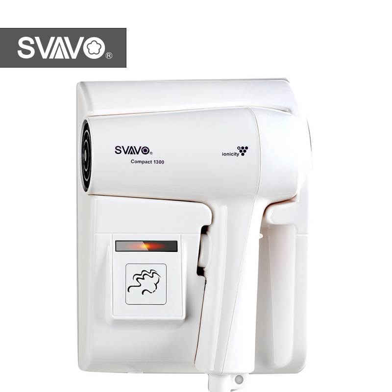 1300W ABS plastic low noise wall mounted hair dryer for hotel bathroom
