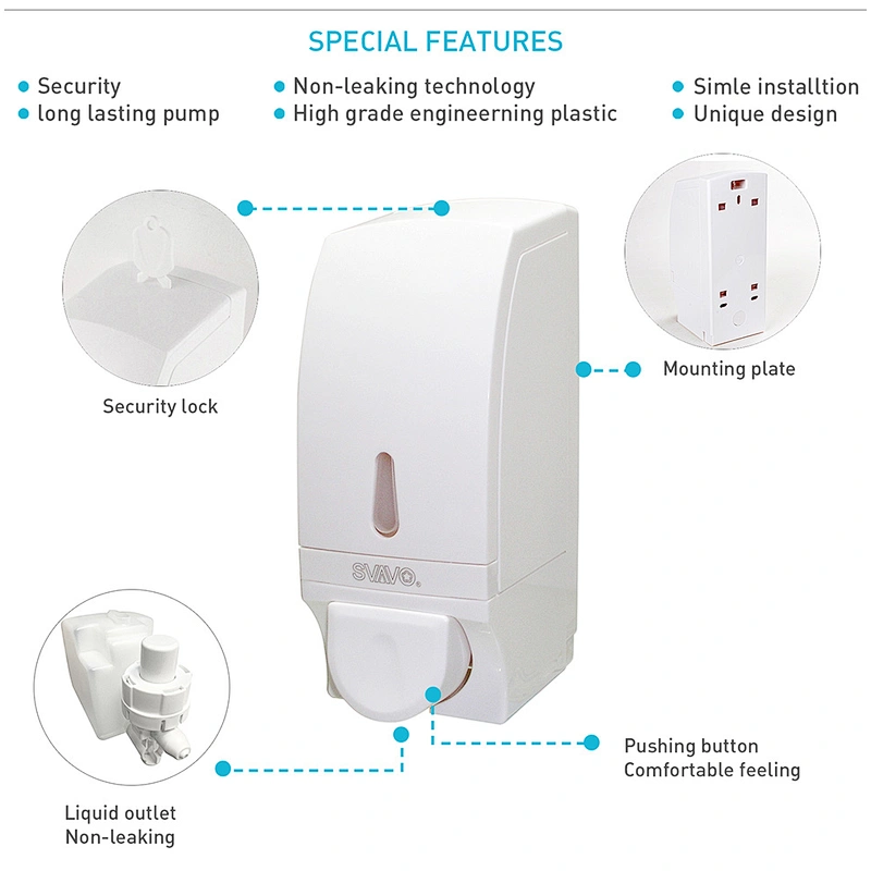 Plastic Manual Hand Foaming or Liquid Soap Dispenser/Hand sanitizer dispenser V-830