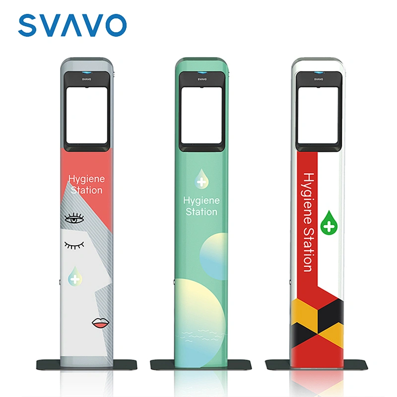 Floor Stand  Automatic Hand Sanitizer Alcohol Liquid Soap Dispenser thermal scanner with alcohol dispenser