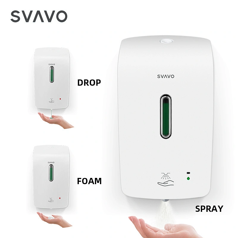 Plastic Modern design1000ML SVAVO Hand Free ABS Plastic PL-151056 Wall Mounted Foam Soap Dispenser for Washroom