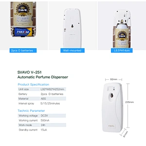 SVAVO Hot Selling Automatic Perfume Dispenser Room Air Freshener V-251