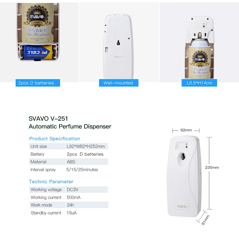 SVAVO Hot Selling Automatic Perfume Dispenser Room Air Freshener V-251