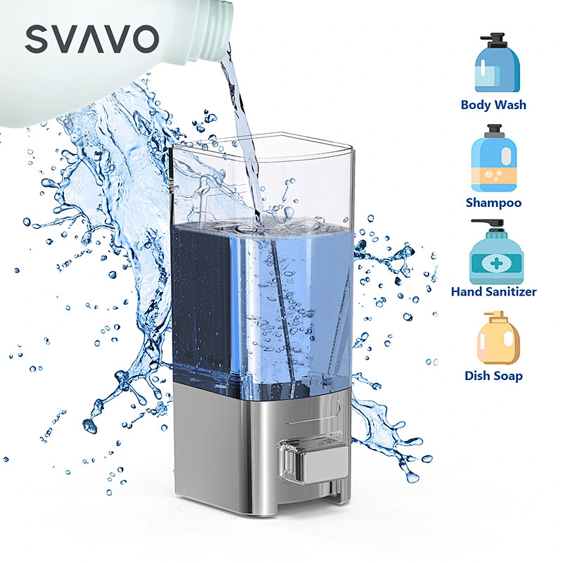 Hotel Wall mount shower dispenser White Chrome 500ml dispensador de jabon liquido hand wash dispenser