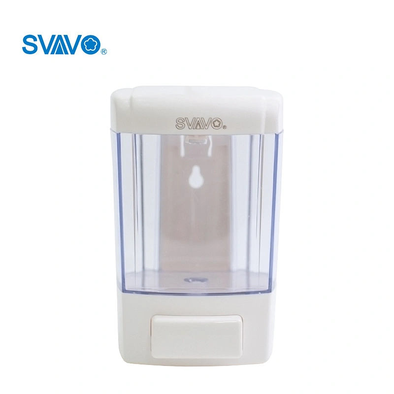 SVAVO ABS Plastic White Hand Press Soap Dispenser Wall-mounted Hand Sanitizer Dispenser