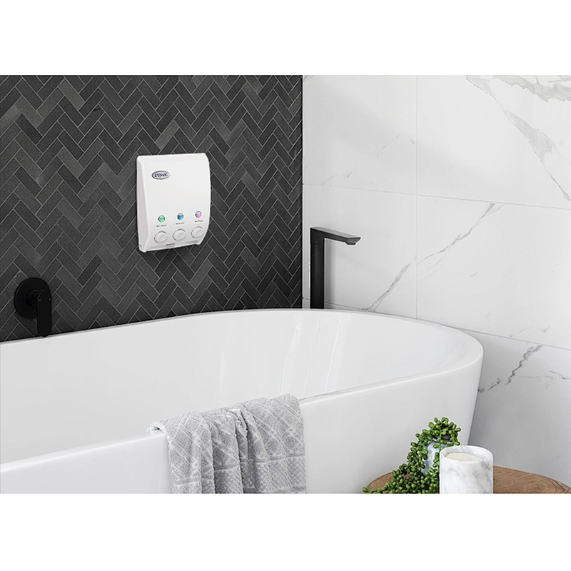 SVAVO Plastic Manual Hotel Shampoo Triple Soap Dispenser